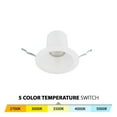 thumbnail image 4 of WAC Lighting Blaze Round Aluminum Recessed Light w/ New Frame-in Kit in White, 4 of 4