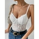 thumbnail image 4 of Bodysuit Milumia para mujer, corsé de malla transparente con encaje floral, 4 of 7