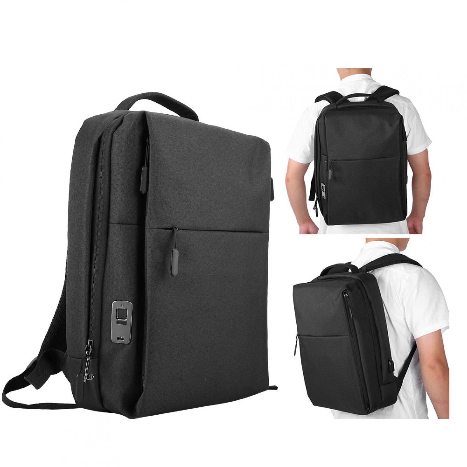 RRH Laptop Backpack Sports Backpack Men's Backpack Work Bag Lightweight Laptop Bag with USB Charging Port Color : Gray Fits 15.6 Inch Laptop Anti Theft Business Backpack