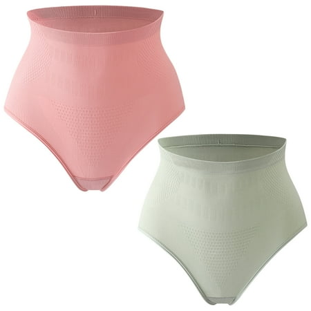 Bigersell Women Underwear Clearance Womans Underwear Boyshort Thongs Panty Style P-1740 Cotton Boyshort Panties Thong Bikini Briefs Mid Waist Women Cheeky Panties Green Pink L