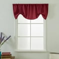 thumbnail image 2 of 1 Panel Height Adjustable Curtains Window Tiers Valance for Cafe/Home Burgundy, 2 of 8