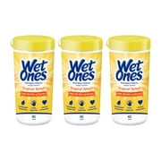 Wet Ones Hand and Face Wipes, Tropical Splash Scent, 40 Count (Pack of 3)