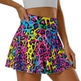 thumbnail image 3 of Xoenoiee Colorful Leopard Print Womens Tennis Skirt Pleated Athletic Skorts with Pockets Shorts High Waisted Golf Skirts for Workout Running Casual, Size 2XL, 3 of 7