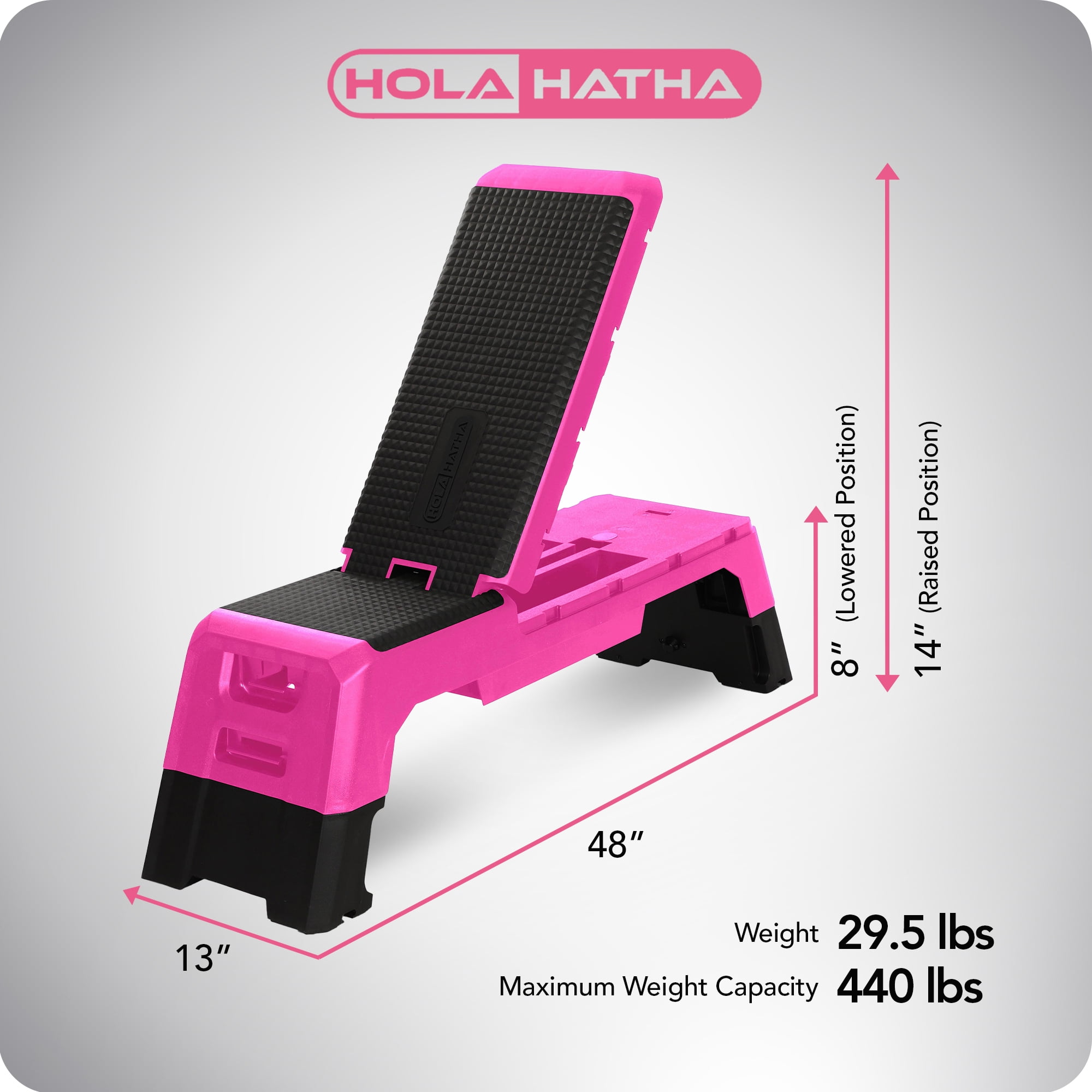 HolaHatha Multifunctional Fitness Aerobic Deck with Storage Compartment