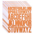 thumbnail image 1 of 8 Hojas de Etiquetas de Letras de Vinilo, 1 Pulgada, 2 Pulgadas 416 Piezas de Letras Adhesivas, Naranja, 1 of 6