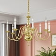 thumbnail image 4 of Livex Lighting Williamsburgh Chandelier in Polished Brass, 4 of 8