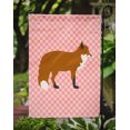 thumbnail image 3 of Carolines Treasures BB7876GF Red Fox Drapeau de Jardin à Carreaux Roses, 3 of 3