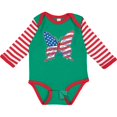 thumbnail image 3 of Inktastic Patriotic Butterfly Girls Long Sleeve Baby Bodysuit, 3 of 5
