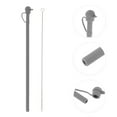 thumbnail image 3 of Unique Bargains 2 Pcs Durable Replacement Straw and Cover Gray Silicone, 3 of 5