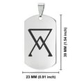 thumbnail image 2 of Stainless Steel Arsenic Alchemy Symbol Dog Tag Keychain Circle Ring, 2 of 2