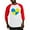 Red/White, variant on CafePress - I Stand With Ukraine Heart Baseball Jersey - Cotton Baseball Jersey, 3/4 Raglan Sleeve Shirt