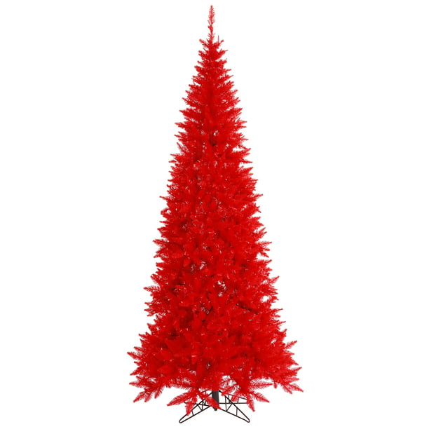 Vickerman 6.5' Red Fir Artificial Christmas Tree, Unlit - Walmart.com