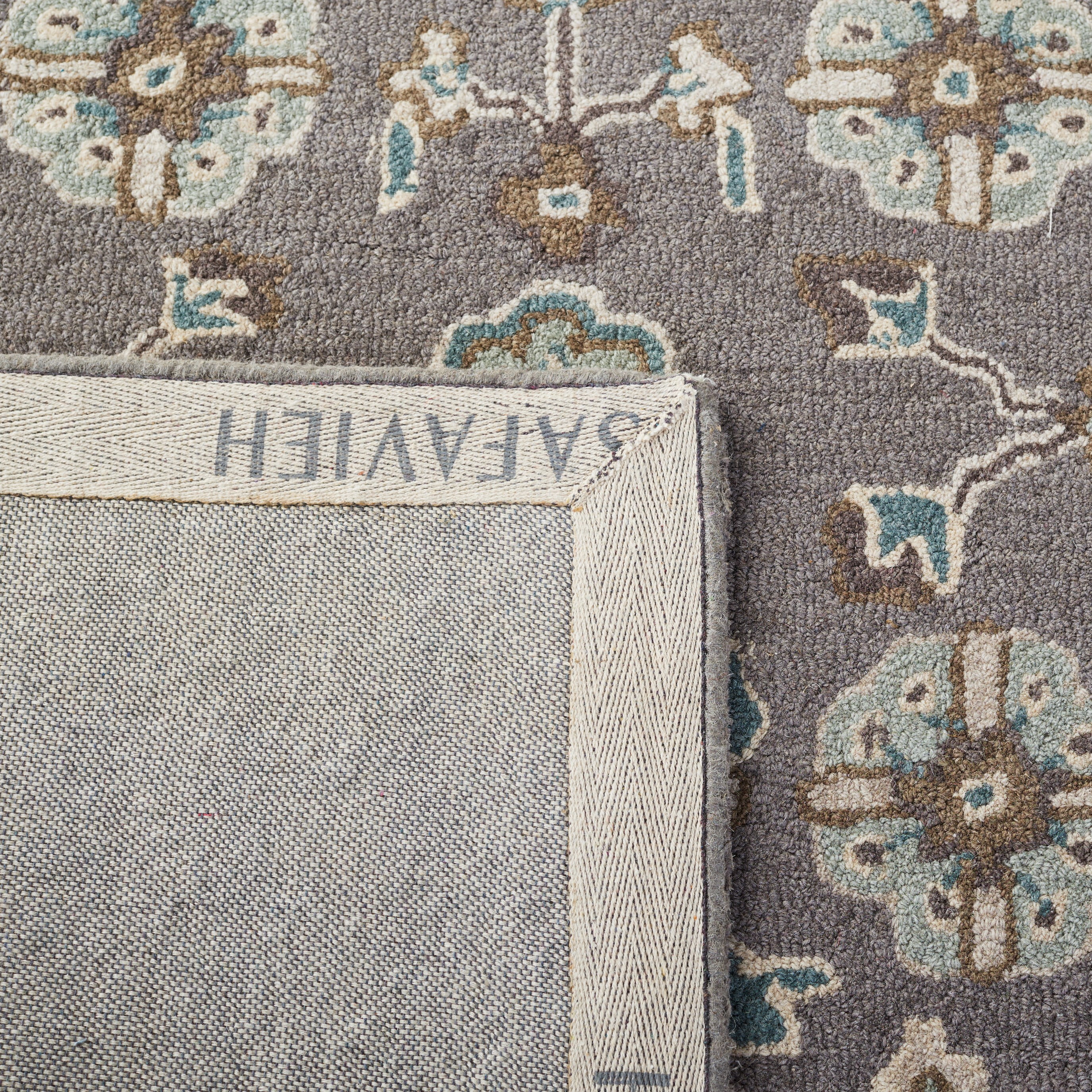 SAFAVIEH Blossom Calista Oriental Wool Area Rug, Grey, 5' x 8'