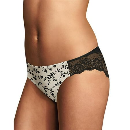 00 Comfort Devotion Lace Back Tanga Panty, Floral Delight - Size 5