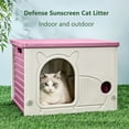 thumbnail image 3 of golytefs Cat Houses & Condos Rainproof Outdoor Cat House Four Seasons Cozy House for Small Pets Outdoor Kitten Nest, 3 of 9