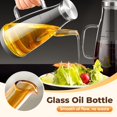 thumbnail image 2 of Pipiman 2025 - Botella dispensra de aceite con boquilla sin goteo, botella dispensra de aceite de oliva de vidrio de gr alimenticio para cocina, botellas dispensras de vinagre de aceite, 2 of 3