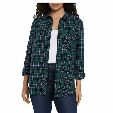 Gap Women's Relaxed Fit Flannel Nixie Plaid Medium