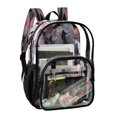 thumbnail image 2 of PVC Transparent Backpacks Clear Backpack for Travel and Outings Pink with Gold Butterfly, 2 of 7