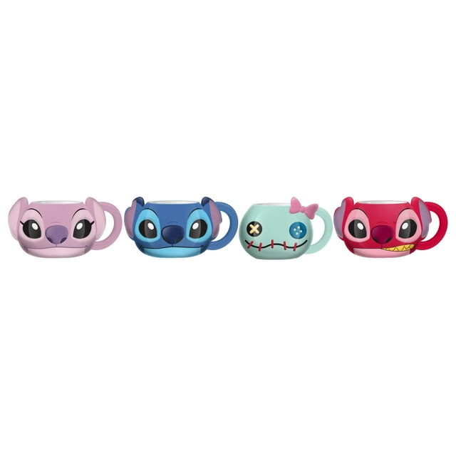 Juego de minitazas Silver Buffalo Lilo and Stitch de cerámica, 4 piezas
