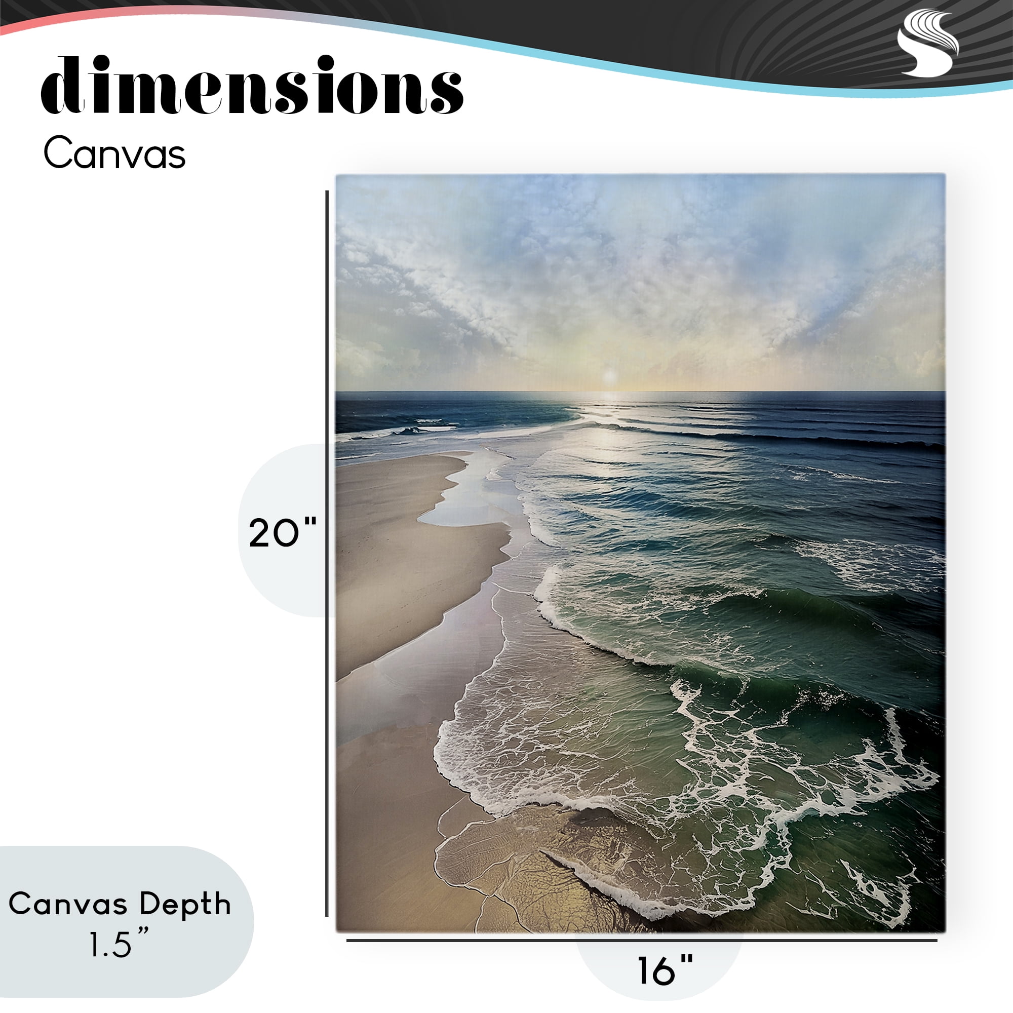 Stupell Industries Tranquil Shoreline with Soft Light Canvas Wall Art, design by Mike Calascibetta