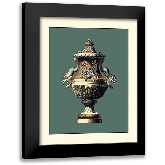 Vision Studio 12x14 Black Modern Framed Museum Art Print Titled - Classical Urn II