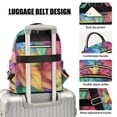 thumbnail image 3 of FORMRS Mini Backpack Purse for Women Travel Daypack Casual Shoulder Bag, Vibrant Leaves Pattern, 3 of 7