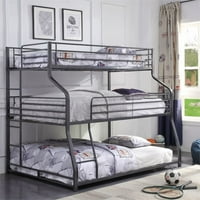 Acme Caius II Triple Bunk Bed in Gunmetal