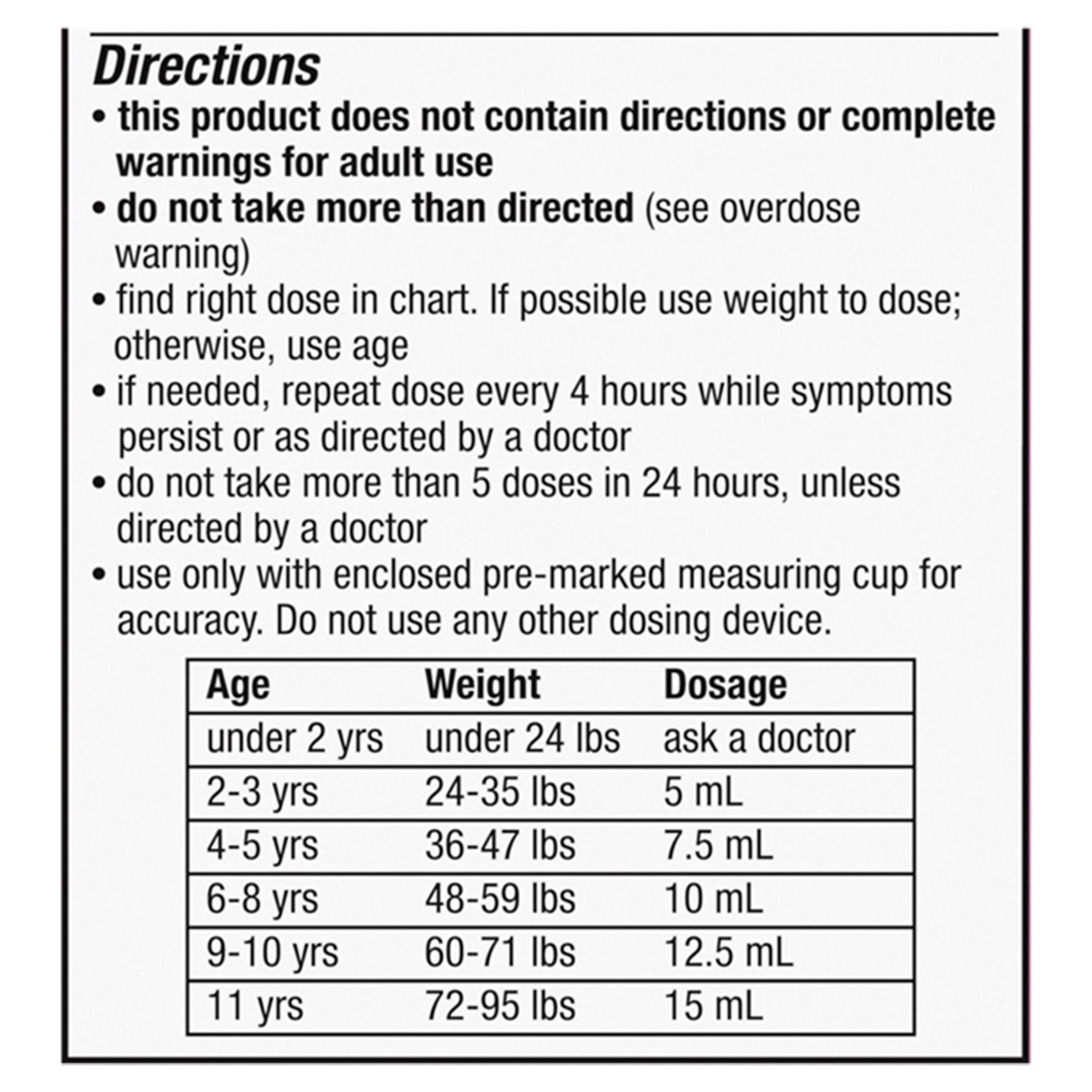 Panadol Children's Pain Reliever and Fever Reducer, Liquid Acetaminophen, Raspberry - 4 Fl Oz