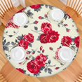 thumbnail image 2 of Round Fitted Tablecloth with Elastic Edges Fits 45"-52" Round Tables Pioneer Colorful Floral Waterproof Table Cover Washable Indoor and Outdoor for Party Kitchen Dinner Banquet Patio Picnic, 2 of 7