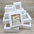 thumbnail image 2 of 10pcs DIY GIfts package with window white/kraft jewelry package box cake Packaging For Wedding home party muffin packaging box 18x14.5x4cm M, 2 of 5