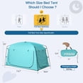 thumbnail image 4 of Carpa para Cama Porayhut Portátil para Dormir con Privacidad Completa Color Verde Azulado, 4 of 9