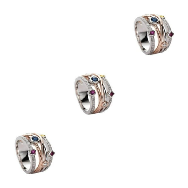 Dalazy Classy And Colorfast Jewelry For Nobility And Y2K Enthusiasts Not Easily Deform Fluent Lined All Ocassion Suitable Glod 9 3Set
