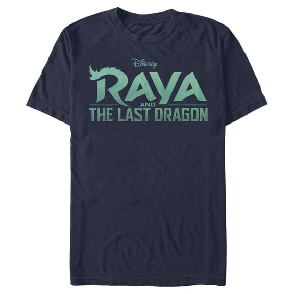 Men's Raya and the Last Dragon Classic Logo Graphic Tee Navy Blue 2X Large