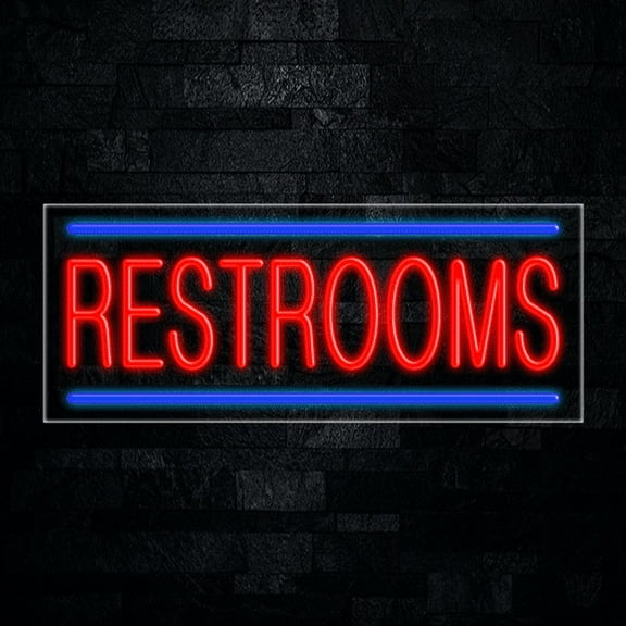 Restrooms-LED Neon Sign 30"L x 12"H #30287