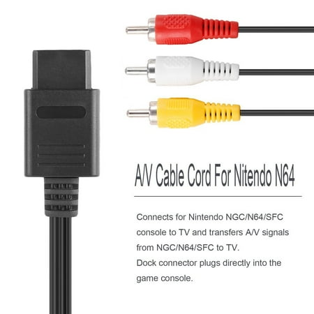Rca Av Tv Audio Video Stereo Composite Cord Cable For Nintendo 64 Walmart Canada