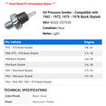 thumbnail image 2 of Oil Pressure Sender - Compatible with 1962 - 1972, 1975 - 1976 Buick Skylark 1963 1964 1965 1966 1967 1968 1969 1970 1971, 2 of 2