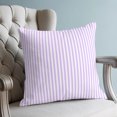 thumbnail image 4 of Pillow Covers 18x18 Set of 2, Purple White Stripe Throw Pillow Covers Decorative Couch Cushion Cover, Modern Minimalist Geometric Striped Microfiber Soft Pillowcases for Bedroom Living Room Sofa, 4 of 9