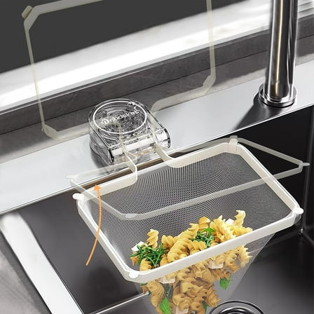 Bohorizon Kitchen Sink Food Catcher Strainer Drain Basket, Suction Cup Corner Sink Strainer