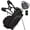 Black, variant on Sturdum Rubber Lock Top Golf Stand Bag, Lightweight 14-Way Hybrid Golf Bag with Full-Length Dividers, 900D Weather-Resistant Fabric, Cooler Pockets & Ergonomic Adjustable Strap for Men & Women