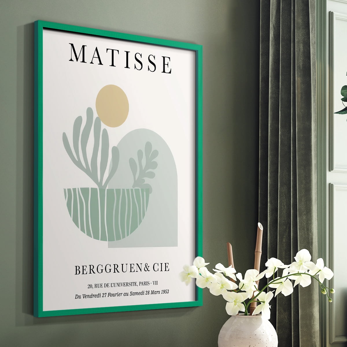 Matisse CLXXXII Framed Print in Green Solid Wood 11 x 14 Framed Print