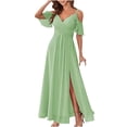 thumbnail image 1 of EGNMCR Robes d'Été Femmes Tendance Robe Décontractée pour Femme Ajustée Plissée Sans Manches Robe Asymétrique à Col Coloré, 1 of 5