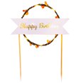 thumbnail image 1 of Coofit Birthday Cake Topper Novelty Rattan Wreath Cake Stick Cake Decoration with Light, 1 of 8