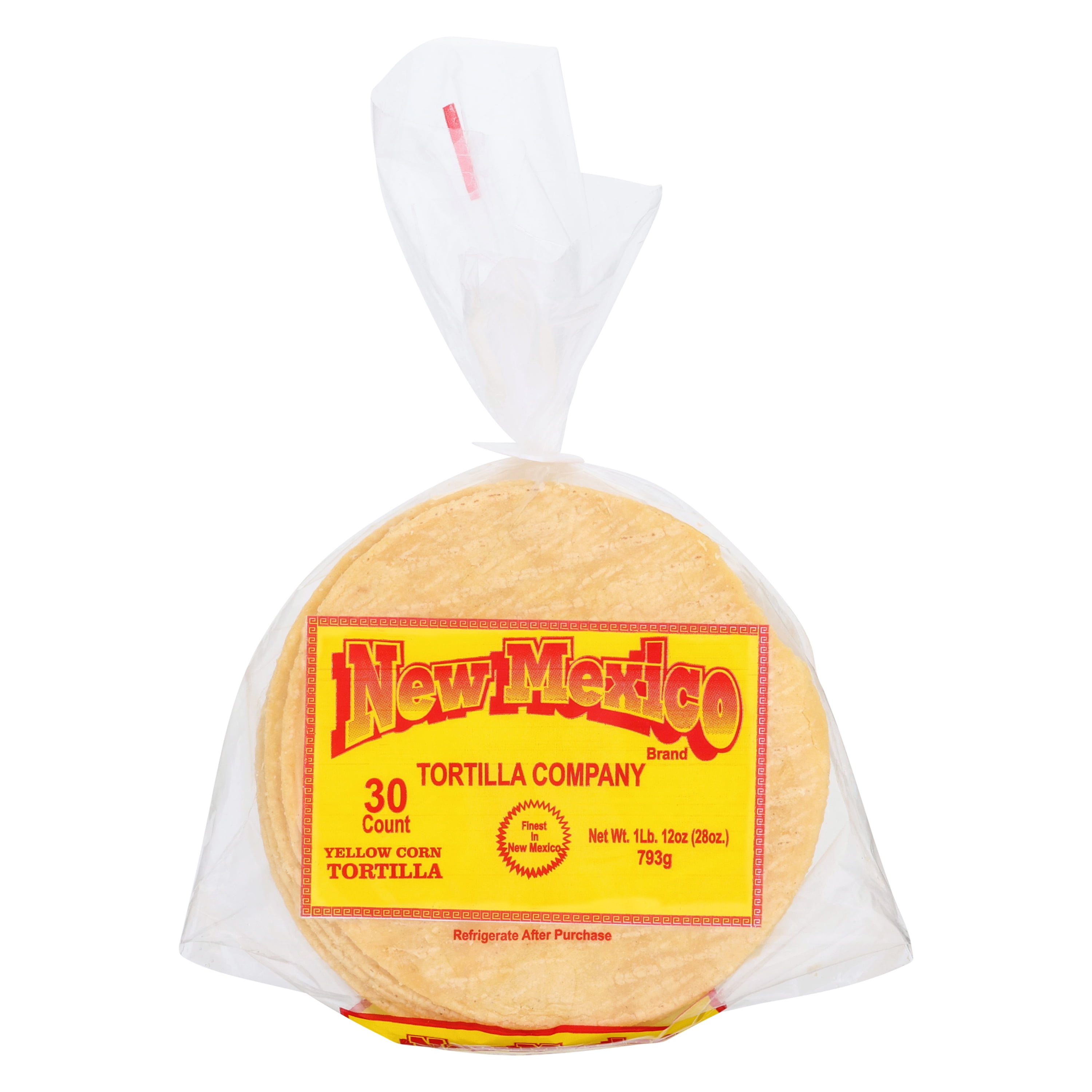 (5 pack) New Mexico Tortilla Company Gluten-Free Yellow Corn Tortillas, 30 Count (28 oz)