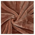 thumbnail image 6 of TiaGOC Fleece Plush Blanket 3.5 LB, 1 Ply, Korean Mink Blanket Queen 79" x 91" - Super Soft and Warm, Lightweight and Cozy Fuzzy Solid Color Fleece Blanket for Bed, Brown, 6 of 6