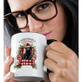thumbnail image 2 of 3drose, Adorable Black Labradoodle Christmas Dog with Festive Decor, 11oz Two-tone Black Mug, 2 of 6