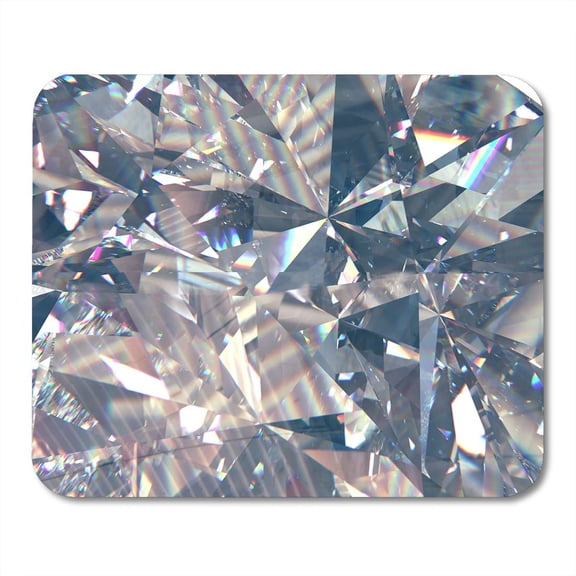 SIDONKU Colorful Rainbow Layered Triangular Diamond Crystal Shapes 3D Rendering Model Gem Mousepad Mouse Pad Mouse Mat 9x10 inch
