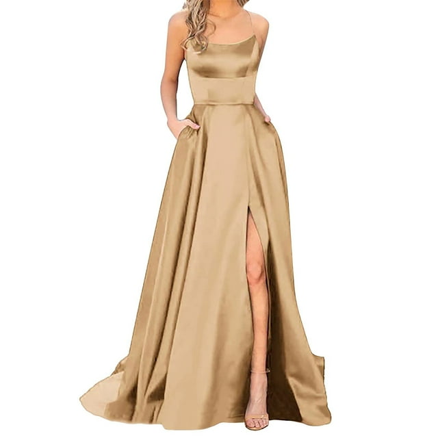 B91xZ Robe Semi-Formelle pour Femmes Sans Manches à une Épaule, Robes Moulantes Vintage pour Fête et Soirée, Longue Robe Formelle, Kaki G