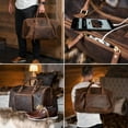 thumbnail image 2 of DONBOLSO Handcrafted Leather Travel Duffel Bag Long-lasting, Brown, 2 of 5