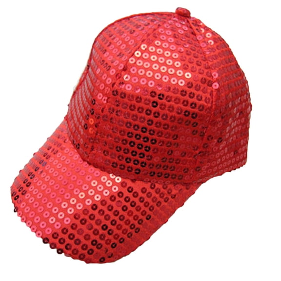 Wdgfv Sequins Baseball Cap Glitter Hat for Boy Girls Shiny Hop Hat