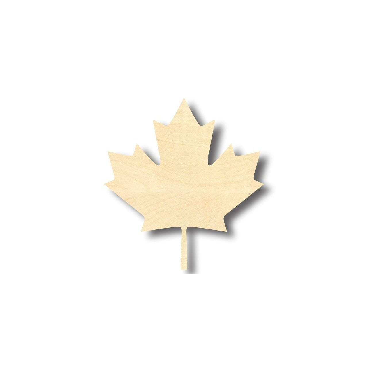 Canadian Maple Leaf Laser Cut Out Unfinished Wood Shape Craft Supply